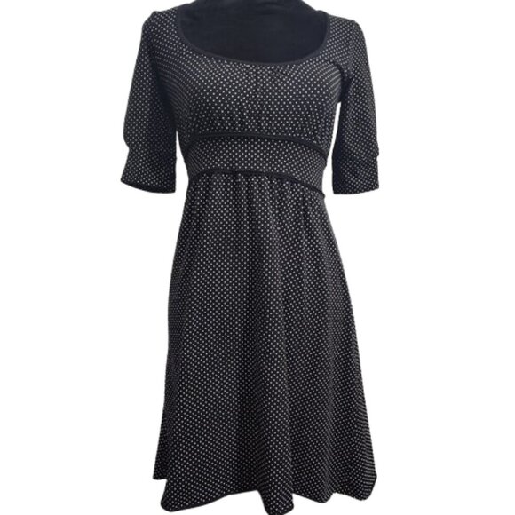 Energetic Black and White Polka Dot Women's Dress Size Small - Picture 3 of 9